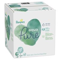 Baby Wipes, Pampers Aqua Pure Sensitive Water Baby Diaper Wipes, Hypoallergenic and Unscented, 8X Pop-Top Packs, 448 Total Wipes
