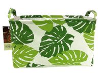 HUNRUNG Rectangle Storage Basket Cute Canvas Organizer Bin for Pet/Kids Toys, Books, Clothes Perfect for Kid Rooms/Playroom/Shelves (Leaf)