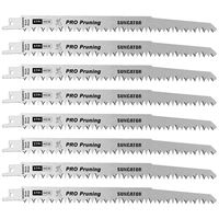 Reciprocating Saw Blades for Pruning, SUNGATOR 9-Inch Super Hard High Carbon Steel Blades with 5TPI Designed for Fast, Straight, Clean Pruning and Cutting Wood (8-Pack)