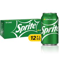 Sprite Lemon Lime Soda Soft Drinks, 12 fl oz, 12 Pack