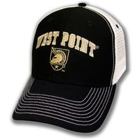 Ouray Sportswear NCAA US Military Academy Cadets Sideline Cap, Black/White