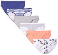 Amazon Essentials Women's Cotton Stretch Bikini Panty, 6 pack, Fashion Assorted, XX-Large