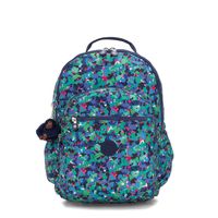 Kipling Seoul Go Extra Large Printed 17" Laptop Backpack Neon Frills