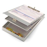 Officemate Double Storage Aluminum Form Holder, Fits Forms 8.5 x 12-Inches, Silver (83207)