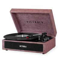 Victrola Parker Bluetooth Suitcase Record Player with 3-Speed Turntable