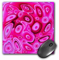 3dRose LLC 8 X 8 X 0.25 Inches Abstract Pink Magenta Surreal Flowing Sci Fi Cells Hearts Mouse Pad (mp_27600_1)