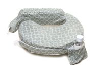 My Brest Friend Deluxe Nursing Pillow for Comfortable Posture, Grey Flower Key