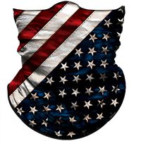 Obacle Motorcycle Face Mask Sun UV Dust Wind Protection Tube Mask Seamless Bandana Face Mask for Men Women Bike Riding Cycling Biker Fishing Outdoor Festival (US Flag Deep Blue Red)