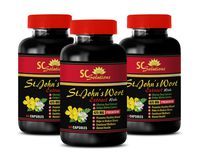 Natural Depression and Anxiety Relief - ST. John's Wort Extract - Supplements for Mood Support - 3 Bottles 180 Capsules