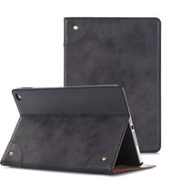9.7 iPad 6th/5th Gen Case,PU Leather Folio Case,Fold Smart Stand Full Body Protective Cover with Document Card Slots for Apple New iPad 9.7 Inch 2017 &2018 Release iPad 5th&6th Generation,Black