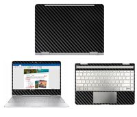 Black Carbon Fiber skin decal wrap skin Case for HP Spectre x360 AC023dx AC013DX AC033DX 13.3" Touch Laptop