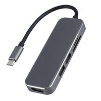 FERRISA 5 in 1 USB C HUB,4K HDMI Type C HUB Adapter,USB C to HDMI+ 2 USB 3.0+ SD+ FT Card Reader for iPad Pro 2019/2018, MacBook Pro 2019/2018/2017