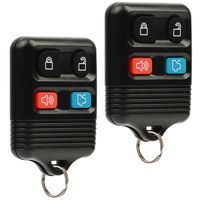 Key Fob Keyless Entry Remote Shell Case & Pad fits Ford, Lincoln, Mercury, Mazda, Set of 2