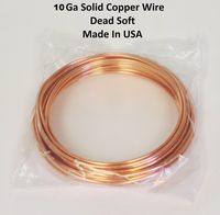 10 Gauge Round Dead Soft Copper Wire - 25FT