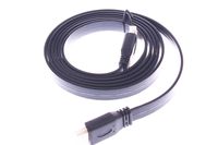 SMAKN 2M Flat HDMI V1.4 Cable High Speed + Ethernet Gold 3d HD HDTV Lead Black