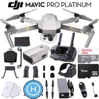 DJI Mavic Pro Platinum 4k Quadcopter Drone 64gb Ultimate Starter Bundle Kit