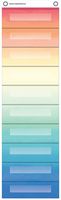 Watercolor 10 Pocket File Storage Pocket Chart (14" x 58")