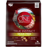 Purina ONE Grain Free, Natural, High Protein Dry Dog Food, SmartBlend True Instinct Real Chicken - 12.5 lb. Bag