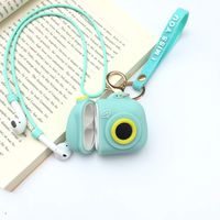 Lybauri Cute Camera Design Case for Airpods, Shock-proof Cover and Skin for Apple Airpods Charging Case (Green)