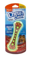 Hartz Chew 'n Clean Dental Duo Bacon Flavored Dental Dog Chew Toy and Treat - Medium