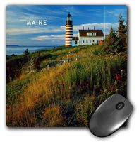 3dRose LLC 8 x 8 x 0.25 Quoddy Head Lubec Maine Lighthouse Mouse Pad (mp_80867_1)