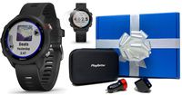 Garmin Forerunner 245 Music (Black) Beat Yesterday Gift Box Bundle | +HD Screen Protectors (x4), USB Car/Wall Adapters & Case | 2019, VO2 Max, Spotify