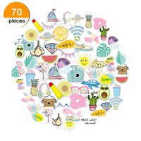 VSCO Cute Vinyl Stickers Pack for Water Bottles Laptop Phone Waterproof Funny Aesthetic Trendy Stikers for Girls Boys Teens, 70 Pieces (VSCO 70PCs)