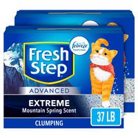 Fresh Step Advanced Extreme Clumping Cat Litter with Odor Control - Mountain Spring Scent, 37 lb (2x18.5lb Pack)