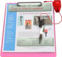 Pencil Pull Retractable, Holder for Writing Instruments Mounted on Clipboard, Tug-N-Back Writer, Retractable, No String Tension, 1 Holder (T200CB)