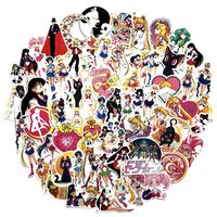 Sailor Moon Sticker Sheet 73-Piece Multicolor Vinyl Stickers (Sailor Moon)