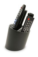 j-me Tilt Media Storage Caddy/Tilt Remote Control Tidy/Holder/Media Organizer (Black/Grey)