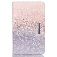 DAMINFE Galaxy Tab 4 7.0 SM-T230 T231 T235 Case, Colorful Pattern Pu Leather Magnetic Flip Case with Stand Card Holder For Samsung Galaxy Tab 4 7.0 Inch SM-T230 T231 T235 (silver golden beach sand)