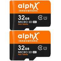 4 Piece Bundle - AlphX 32gb [2 Cards] Micro SD High Speed Class 10 Memory Cards for Samsung Galaxy S9, S9+, S8, Note 8, S7, S5, S4 with Bonus Adapter and Sandisk Micro SD Card Reader