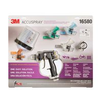 3M Accuspray Spray System with Original PPS, 16580, Standard, 22 Ounces, Use for Cars, Furniture, Cabinets Gun, 1 Paint Cup, 1 Collar, 5 Disposable Lids and Liners, 4 Nozzles
