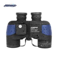 Aomekie Marine Binoculars Night Vision for Adults, 7X50 Military Binoculars Waterproof Fogproof with Compass Rangefinder BAK4 Prism Lens for Navigation Boating Fishing Water Sports Hunting (Army Blue)