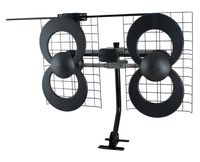 Antennas Direct ClearStream 4V TV Antenna, 70+ Mile Range, UHF/VHF, Multi-directional, Indoor, Attic, Outdoor, Mast w/Pivoting Base/Hardware/Adjustable Clamp/Sealing Pads, 4K Ready, Black - C4-V-CJM