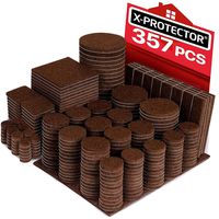 X-PROTECTOR 357 pcs Premium HUGE PACK Felt Furniture Pads! HUGE QUANTITY of Felt Pads For Furniture Feet with MANY BIG SIZES - Your IDEAL Wood Floor Protectors. Protect Your Hardwood & Laminate Floor!