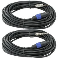 MCSPROAUDIO 12 Gauge Speaker Cables 2 CABLE PACK (50ft each)