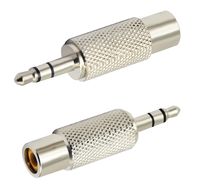 zdyCGTime RCA to 3.5MM Audio Adapter Metal 3.5mm (1/8 Inch) Stereo Plug Male to RCA Female Jack Adaptor Connector(Silver)(2 Packs, 3-Pole)