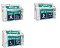 Hand Towels, Disposable Hand Paper Towels, 60 Towels per Box, 360 Towels Total per Box, 18 Boxes