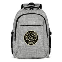 Laptop Backpack Waterproof Triumph-Motorcycle-Logo- Business Travel Backpack with USB Charging Port for Men Womens Anti Theft Durable Laptops Backpack Fits 15.6 Inch Laptop Notebook-Grey