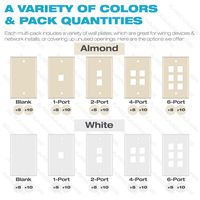 Mediabridge Keystone Wall Plate (6-Port, White) - 5 Pack (Part# 51W-106-5PK)
