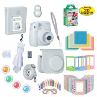 Fujifilm Instax Mini 9 Instant Film Camera Bundle with Over 15 Accessories | 20 Sheets of Instant Film + Mini Nine Leather Case + Photo Album + Lens Filters + Mini Frames + More