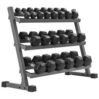 XMark's 550 lb. Dumbbell Set and Heavy Duty Rack, 5 to 50 lb Set of Hex Dumbbells, Dumbbells and Dumbbell Storage Rack