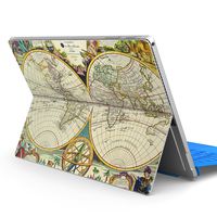igsticker Ultra Thin Premium Protective Back Stickers Skins Universal Tablet Decal Cover for Microsoft Surface Pro 4/ Pro 2017/ Pro 6(2018) 006040 World　map