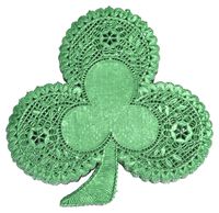 School Smart Paper Die-Cut Shamrock Lace Doily, 6 Inches, Green, Pack of 100