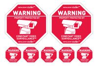2 CCTV Security Camera Warning Signs