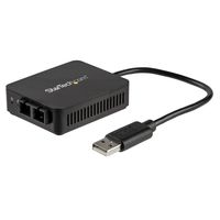 StarTech.com USB to Fiber Optic Converter - 100BASE-FX SC - MM - Windows Mac Linux - USB to Ethernet Adapter - USB Network Adapter (US100A20FXSC)