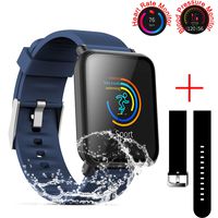 SZHAIYU Blood Pressure Heart Rate Monitor Smart Watch for Android iOS IP67 Waterproof Sport Fitness Trakcer Watch Men Women Smartwatch (Blue)