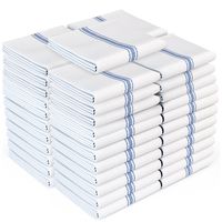 Zeppoli Classic White Kitchen Towels, 45-Pack 100% Natural Cotton Dish Towels, 14 x 25 inches Flour Sack Towels - Make Great Bar Towels